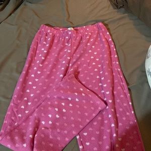Cute pyjamas with pink and white heart size medium
